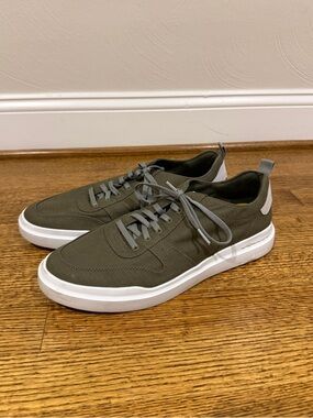 Cole Haan Olive Green Low-Top Sneakers with White Sole